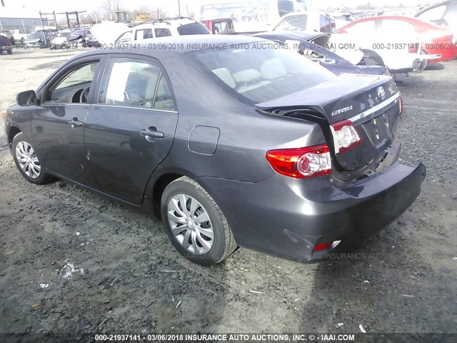 2T1BU4EE9DC083822 - 2013 TOYOTA COROLLA S/LE GRAY photo 3