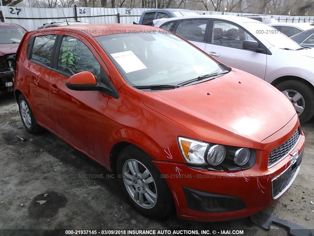 1G1JA6SH4C4122227 - 2012 CHEVROLET SONIC LS ORANGE photo 1