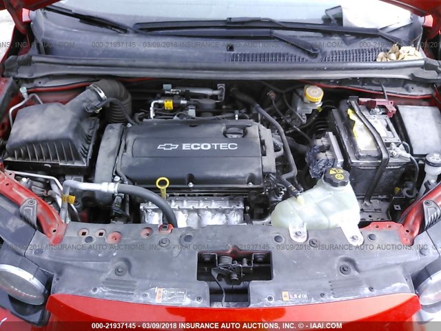 1G1JA6SH4C4122227 - 2012 CHEVROLET SONIC LS 橙色 照片 10