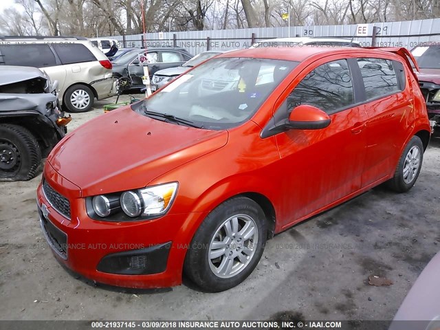 1G1JA6SH4C4122227 - 2012 CHEVROLET SONIC LS 橙色 照片 2