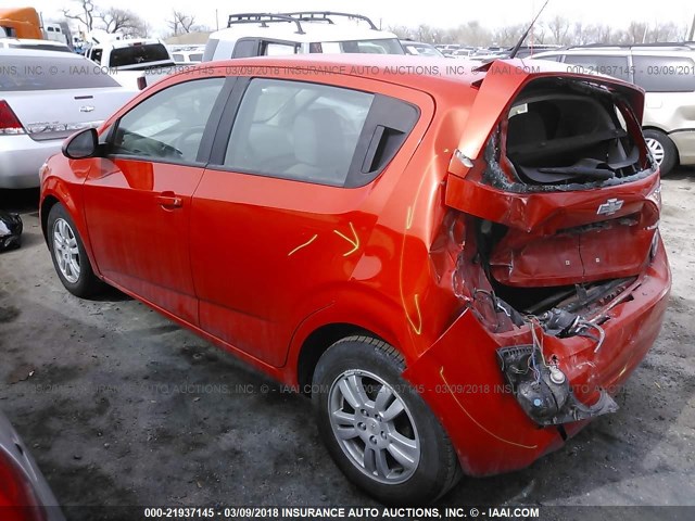 1G1JA6SH4C4122227 - 2012 CHEVROLET SONIC LS 橙色 照片 3