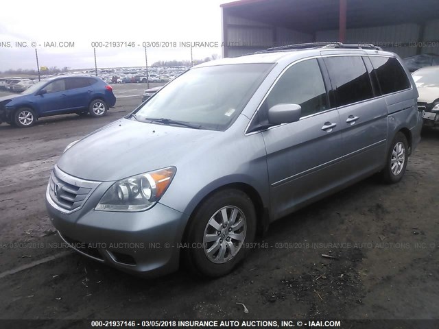 5FNRL38798B011903 - 2008 HONDA ODYSSEY EXL ლურჯი ფოტო 2