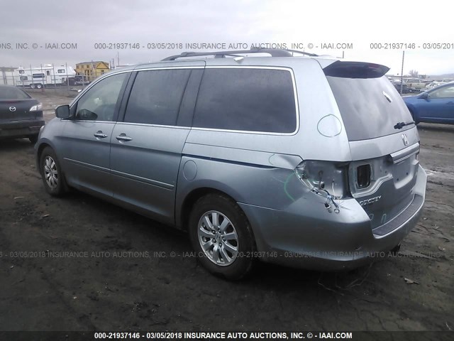 5FNRL38798B011903 - 2008 HONDA ODYSSEY EXL ლურჯი ფოტო 3