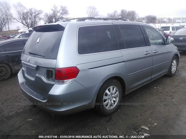 5FNRL38798B011903 - 2008 HONDA ODYSSEY EXL BLUE photo 4