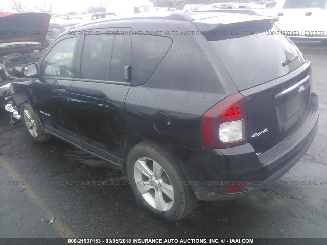 1C4NJDBB0ED808776 - 2014 JEEP COMPASS SPORT BLACK photo 3