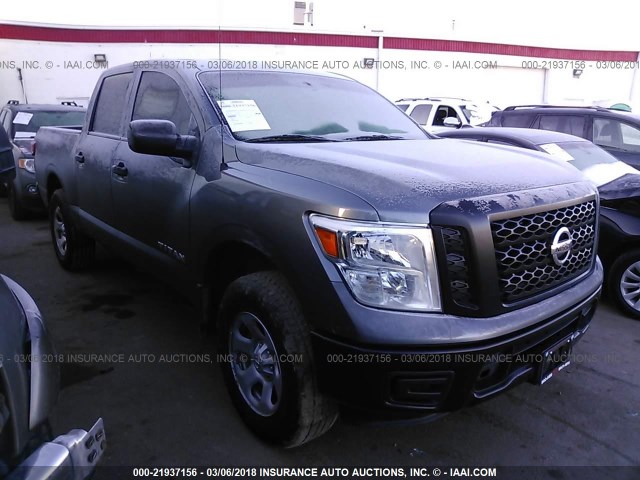 1N6AA1EJ5HN542506 - 2017 NISSAN TITAN S GRAY photo 1