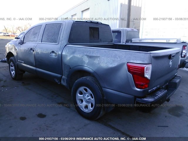 1N6AA1EJ5HN542506 - 2017 NISSAN TITAN S GRAY photo 3