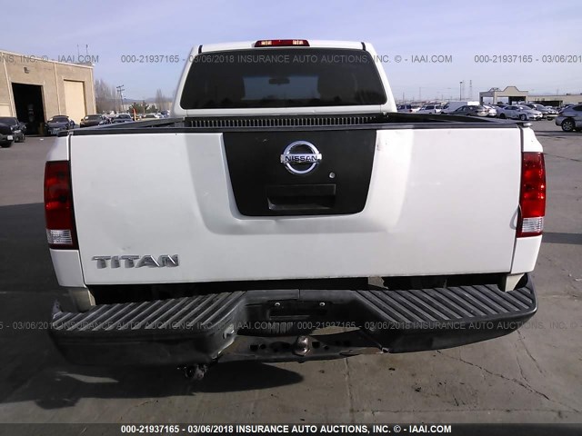 1N6AA06A96N546130 - 2006 NISSAN TITAN XE/SE/LE WHITE photo 6