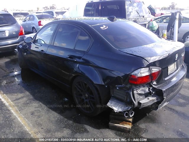 WBAVC53577FZ70126 - 2007 BMW 328 I SULEV BLACK photo 3