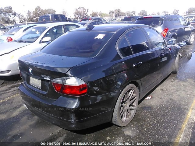 WBAVC53577FZ70126 - 2007 BMW 328 I SULEV BLACK photo 4