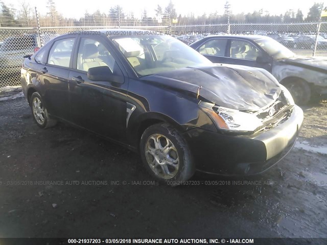 1FAHP35N68W275844 - 2008 FORD FOCUS SE/SEL/SES BLACK photo 1