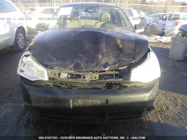 1FAHP35N68W275844 - 2008 FORD FOCUS SE/SEL/SES BLACK photo 6