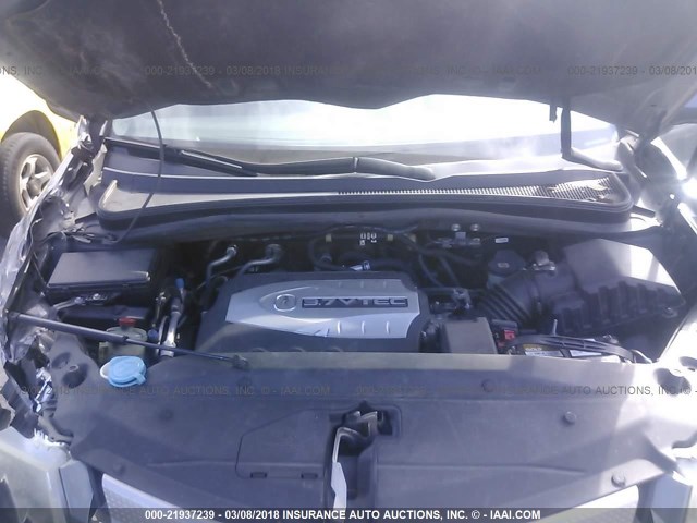 2HNYD28308H515146 - 2008 ACURA MDX TECHNOLOGY GRAY photo 10