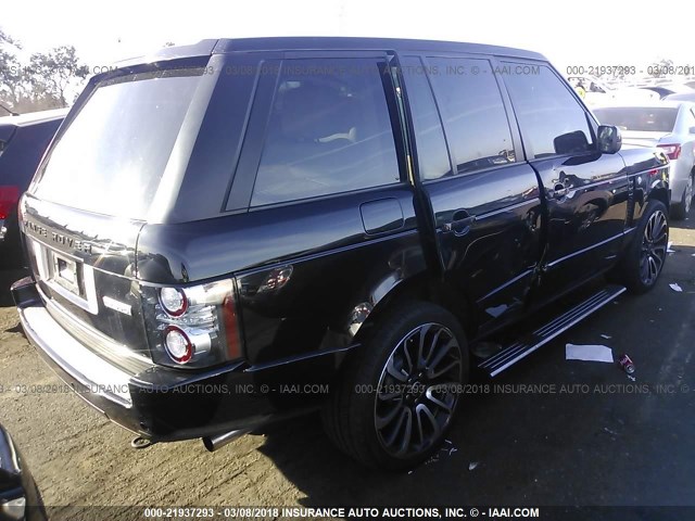 SALMP1E41AA316106 - 2010 LAND ROVER RANGE ROVER AUTOBIOGRAPHY BLACK photo 4