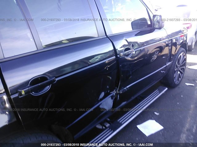 SALMP1E41AA316106 - 2010 LAND ROVER RANGE ROVER AUTOBIOGRAPHY BLACK photo 6