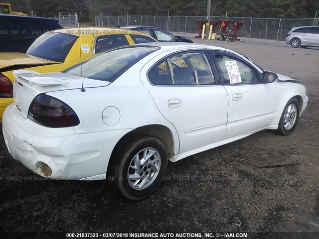 1G2NF52E54C212511 - 2004 PONTIAC GRAND AM SE1 WHITE photo 4