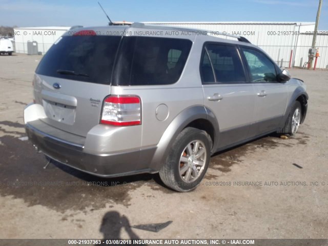 1FMDK02WX8GA43790 - 2008 FORD TAURUS X SEL SILVER photo 4