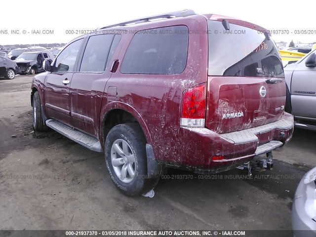 5N1BA08D18N614899 - 2008 NISSAN ARMADA SE/LE BURGUNDY photo 3