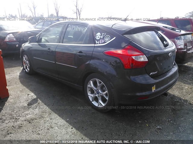 1FADP3N21EL127828 - 2014 FORD FOCUS TITANIUM BLACK photo 3