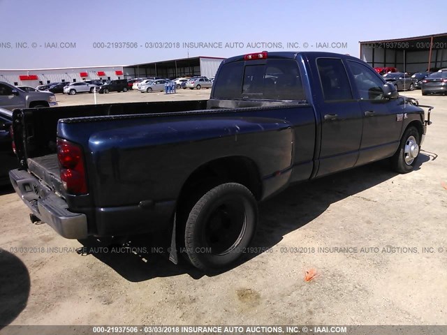 3D7ML48A88G231156 - 2008 DODGE RAM 3500 CREWCAB ST/SLT BLUE photo 4