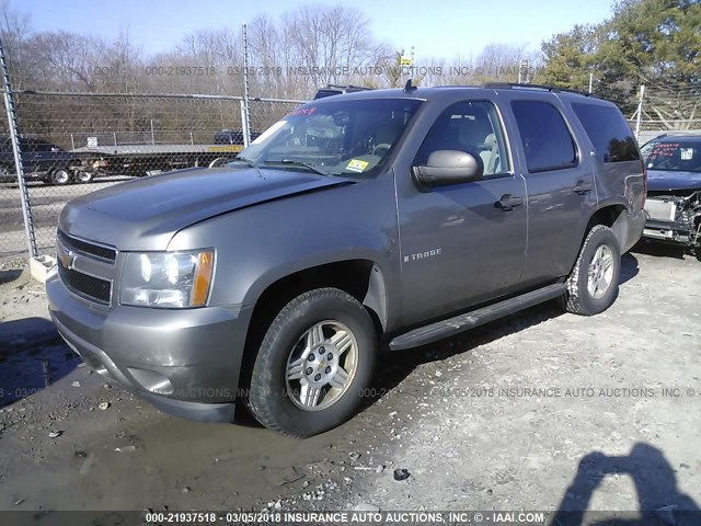 1GNFK13027R206908 - 2007 CHEVROLET TAHOE K1500 GRAY photo 2