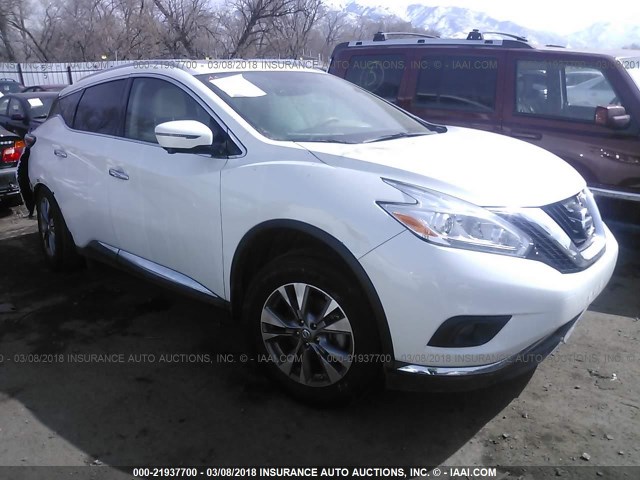 5N1AZ2MH5GN126661 - 2016 NISSAN MURANO S/SL/SV/PLATINUM WHITE photo 1