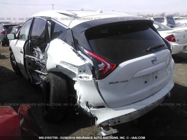 5N1AZ2MH5GN126661 - 2016 NISSAN MURANO S/SL/SV/PLATINUM WHITE photo 3