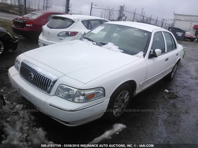 2MEFM74V66X619224 - 2006 MERCURY GRAND MARQUIS GS WHITE photo 2