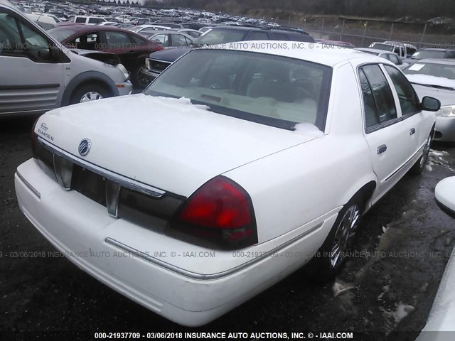 2MEFM74V66X619224 - 2006 MERCURY GRAND MARQUIS GS WHITE photo 4