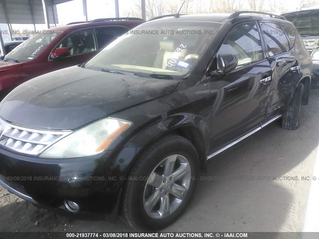 JN8AZ08T46W408892 - 2006 NISSAN MURANO SL/SE/S BLACK photo 2