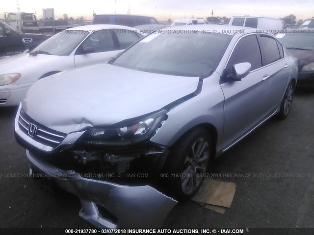 1HGCR2F57EA035879 - 2014 HONDA ACCORD SPORT SILVER photo 2