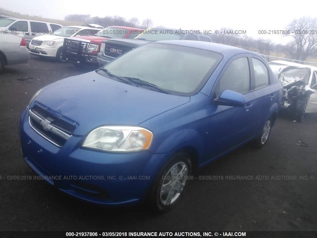 KL1TD56E59B601673 - 2009 CHEVROLET AVEO LS/LT BLUE photo 2