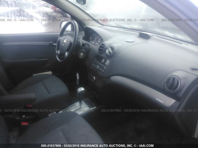 KL1TD56E59B601673 - 2009 CHEVROLET AVEO LS/LT 蓝色 照片 5