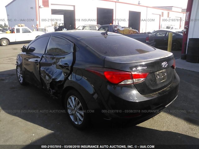 5NPDH4AE1GH671802 - 2016 HYUNDAI ELANTRA SE/SPORT/LIMITED BLACK photo 3