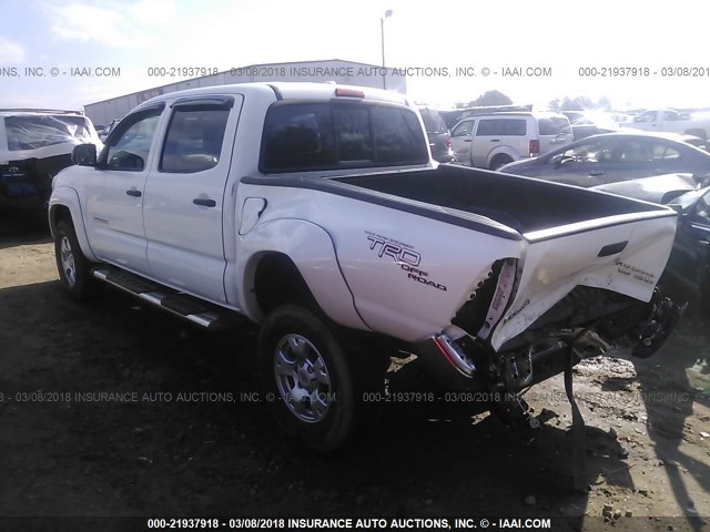 5TEJU4GN7AZ700987 - 2010 TOYOTA TACOMA DOUBLE CAB PRERUNNER WHITE photo 3