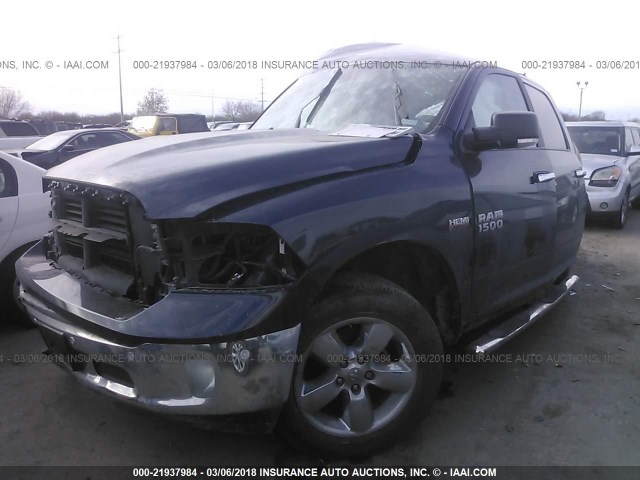 1C6RR6LT4GS159583 - 2016 RAM 1500 SLT BLUE photo 2