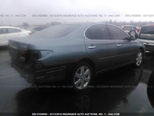 JTHBA30G155086416 - 2005 LEXUS ES 330 BLUE photo 4