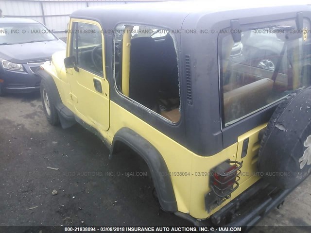 2J4FY29S2NJ524369 - 1992 JEEP WRANGLER / YJ  YELLOW photo 3