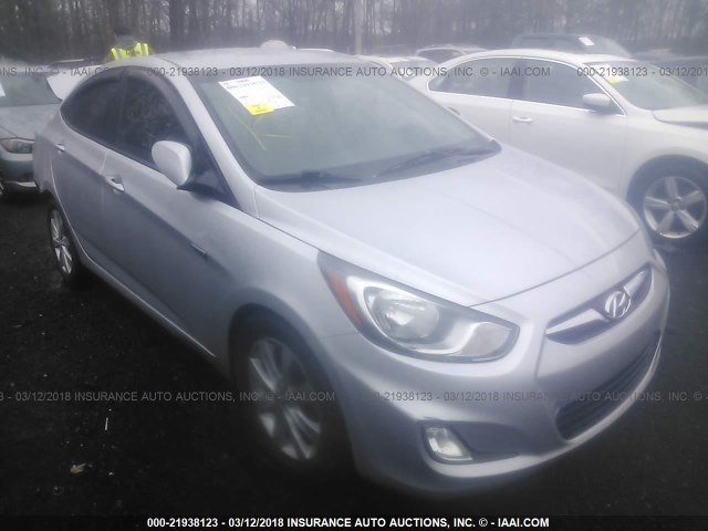 KMHCU4AE2DU305139 - 2013 HYUNDAI ACCENT GLS/SE SILVER photo 1