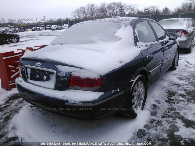 KMHWF35H82A616756 - 2002 HYUNDAI SONATA GLS/LX BLUE photo 4