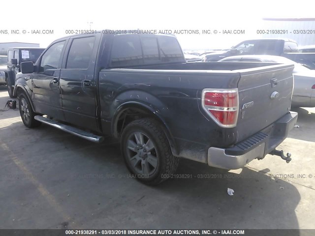 1FTFW1CV6AFC10557 - 2010 FORD F150 SUPERCREW BLACK photo 3