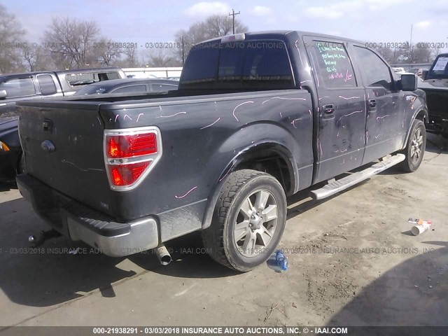 1FTFW1CV6AFC10557 - 2010 FORD F150 SUPERCREW BLACK photo 4