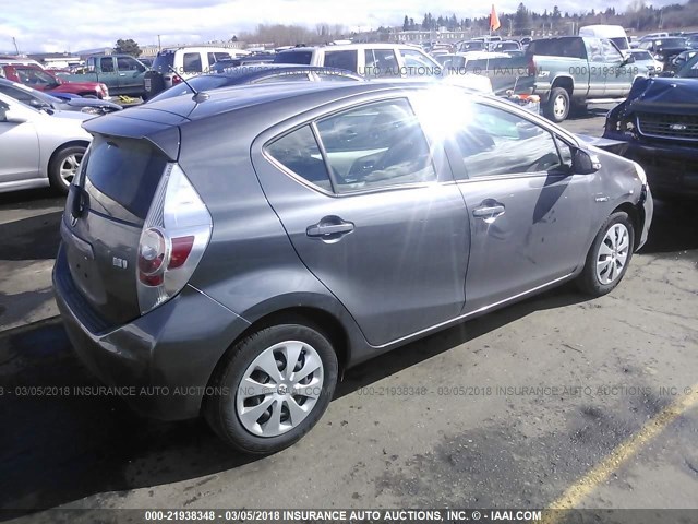 JTDKDTB32D1050520 - 2013 TOYOTA PRIUS C GRAY photo 4