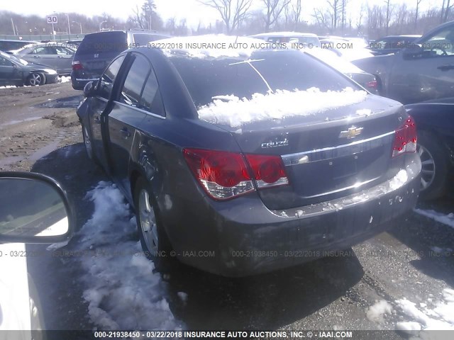 1G1PE5S95B7180152 - 2011 CHEVROLET CRUZE LT GRAY photo 3