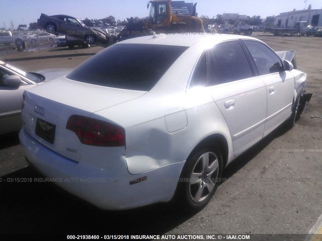 WAUAF78EX6A123610 - 2006 AUDI A4 2/TURBO WHITE photo 4