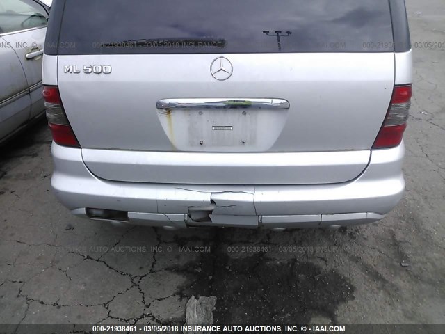 4JGAB75EX5A527956 - 2005 MERCEDES-BENZ ML 500 SILVER photo 6