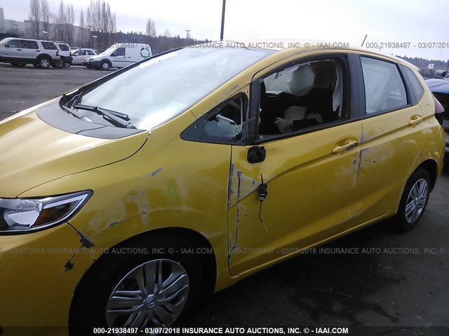 3HGGK5H43JM714458 - 2018 HONDA FIT LX YELLOW photo 6