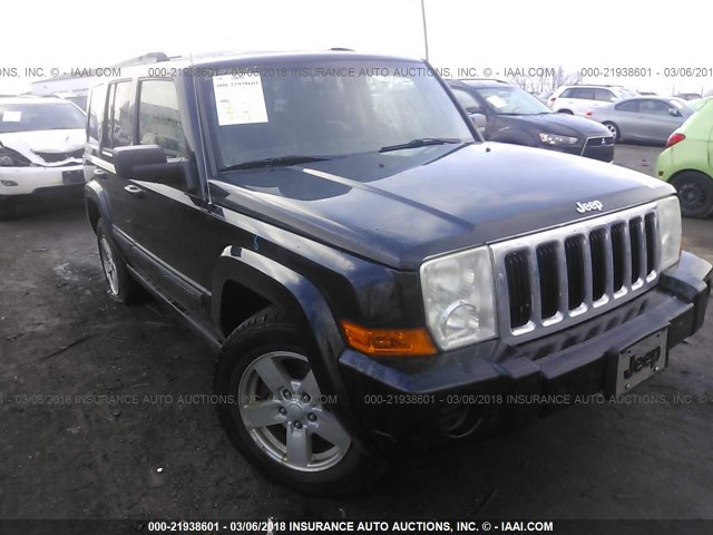 1J8HG48P77C702230 - 2007 JEEP COMMANDER BLACK photo 1