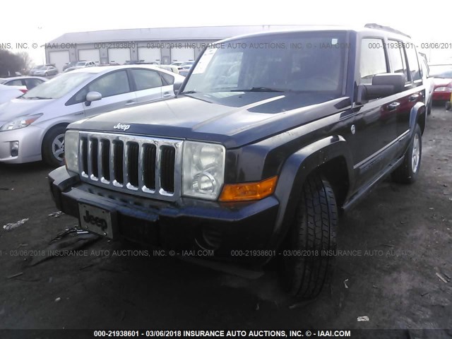 1J8HG48P77C702230 - 2007 JEEP COMMANDER BLACK photo 2