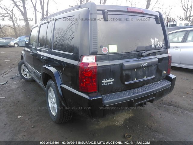 1J8HG48P77C702230 - 2007 JEEP COMMANDER BLACK photo 3